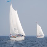 Schooner Woodwind racing Woodwind II on the Chesapeake Bay
