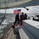 Sailing fast up the Chesapeake back to Annapolis