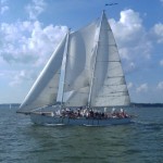 Schooner Woodwind saiilng in Annapolis