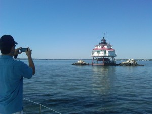 Schooner Woodwind Sails to Thomas Point Lighthouse, Chesapeake Bay Schooner Woodwind Sails to Thomas Point Lighthouse, Chesapeake Bay