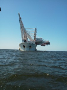 Crane Vessel transiting the Chesapeake Bay Crane Vessel transiting the Chesapeake Bay