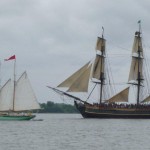 HMS Bounty and Schooner Martha White Sailing in Annapolis