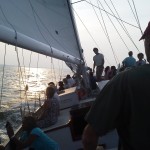 Sailing into the sunset on the Chesapeake Bay