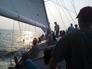 Sailing into the sunset on the Chesapeake Bay Sailing into the sunset on the Chesapeake Bay