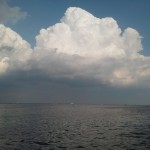 Amazing clouds building in the sky as we sailed around the Chesapeake all day