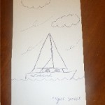 Drawing from a guest on the Schooner Woodwind