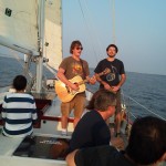 "The Roadside Show" performs on the Schooner Woodwind