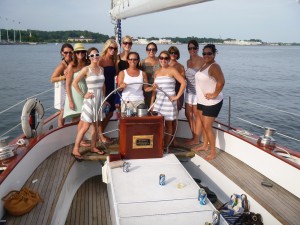 PA Teachers celebrating before school starts aboard the Schooner Woodwind PA Teachers celebrating before school starts aboard the Schooner Woodwind