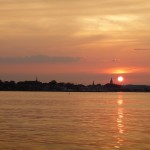 Beautiful sunset over the Annapolis City Skyline
