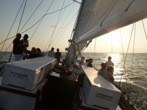 Sailing into the Sunset with local music aboard the Woodwind Sailing into the Sunset with local music aboard the Woodwind