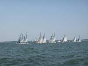 Race start for the J-105 fleet for the Hospice Cup in Annapolis Race start for the J-105 fleet for the Hospice Cup in Annapolis