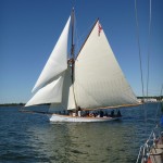 1888 Sailing Vessel "Elf" sailing with all of her sails up