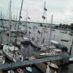 From atop the mainmast of Woodwind II at the Boat Show